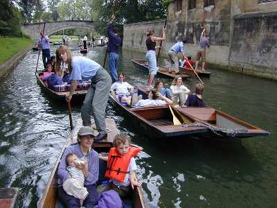 punting on the
    river Cam